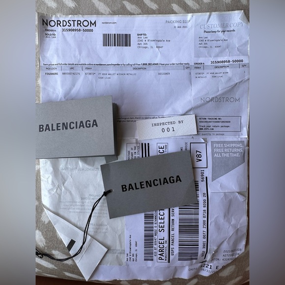 Balenciaga Wallet On Ty Chain *Rare Lilic color, Great Condition* - Picture 3 of 13